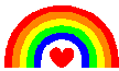 Rainbow and heart